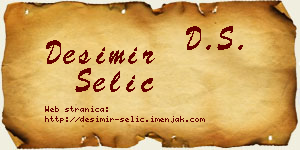 Desimir Selić vizit kartica